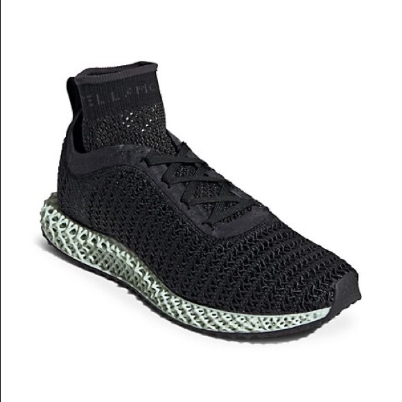 ADIDAS x STELLA MCCARTNEY Limited Edition Alphaedge 4D Printed Sneakers in Black - Picture 4 of 12